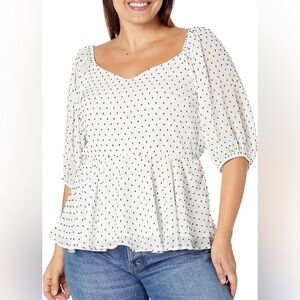 City Chic Women's Plus Size Top Bay Spot size 14 NWT
